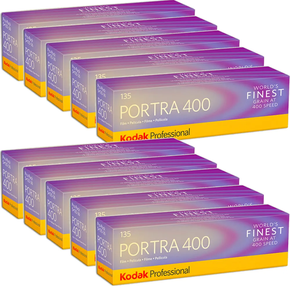 10 Units Kodak Professional Portra 400 Color Negative Film 35mm Roll Film, 36 Exposures