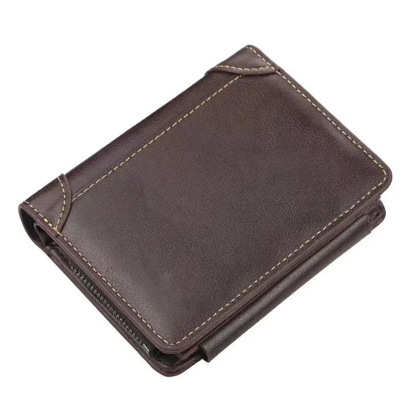 2023 New High quality leather wallet Coffee