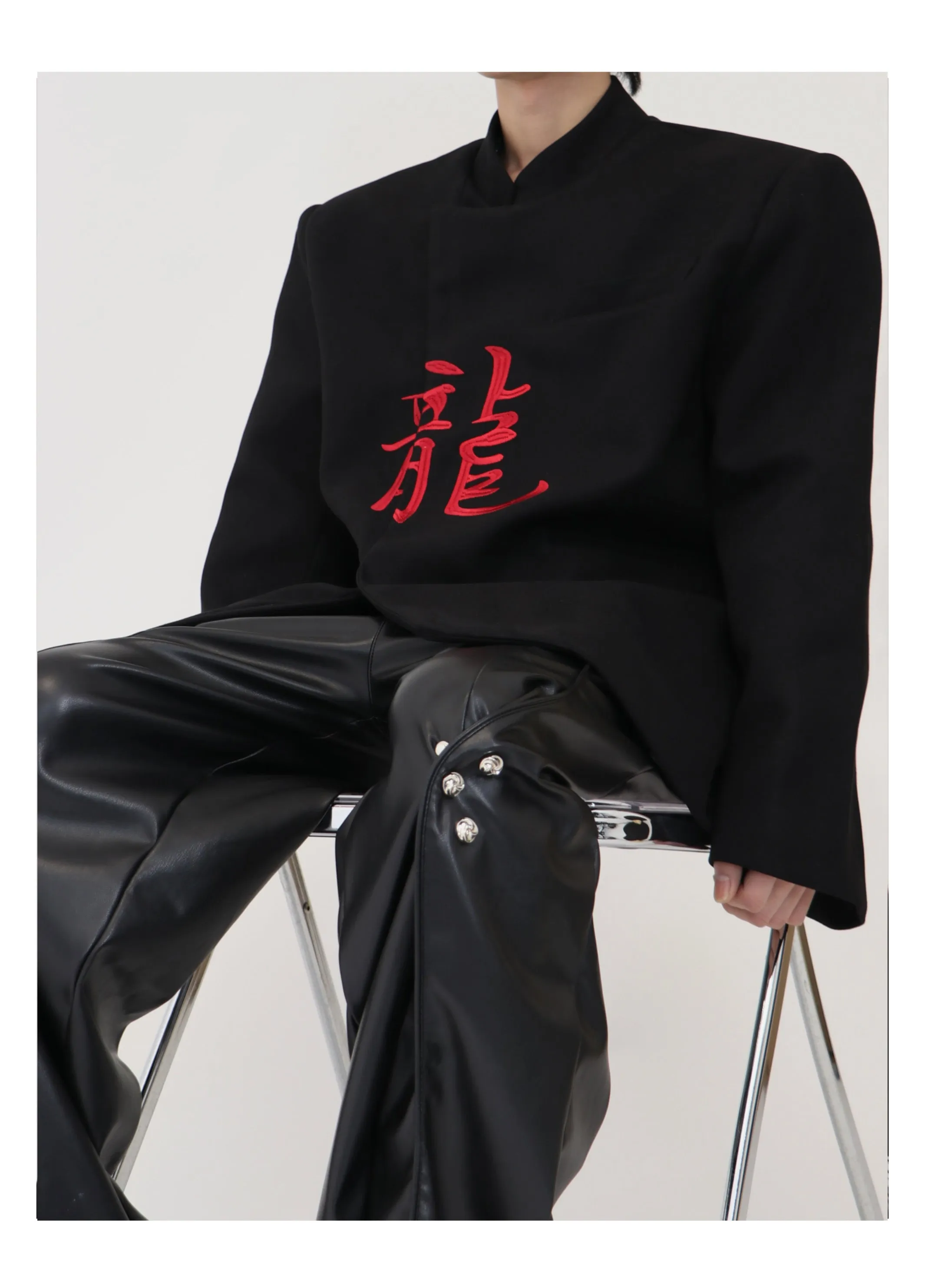 【24s Oct.】Chinese Dragon Embroidery Shoulder Pad Jacket