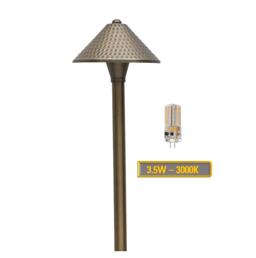 4 Pack Versaille Solid Brass Path & Area  Light - Professional Landscape Lighting