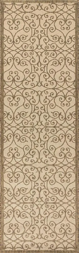 Alfombra Vintage Filigree Textured Weave Indoor/outdoor Runner Rug