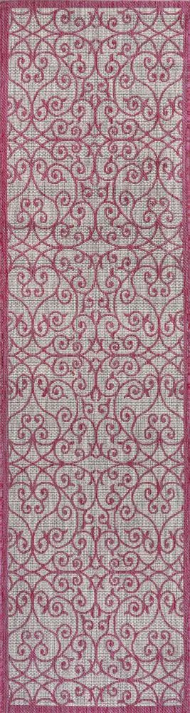 Alfombra Vintage Filigree Textured Weave Indoor/outdoor Runner Rug