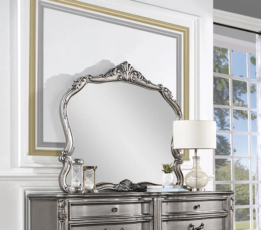 Ausonia Mirror, Antique Platinum Finish BD00605