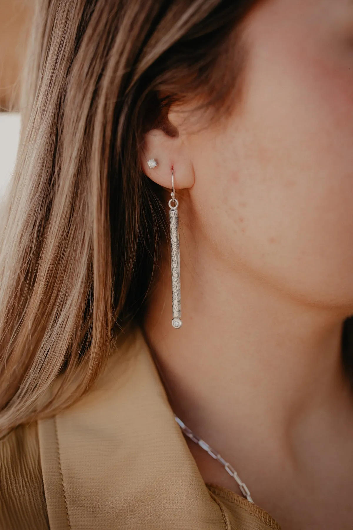 Bar Diamond Earrings