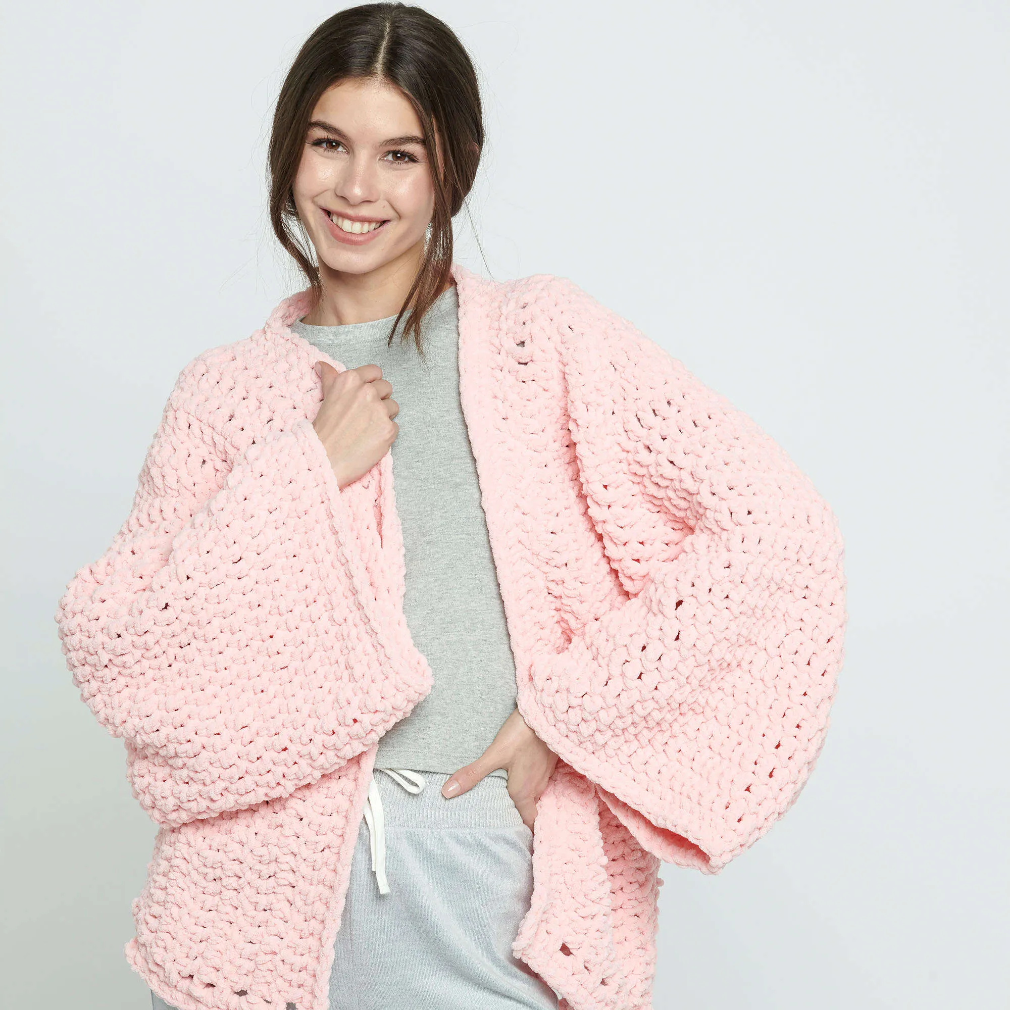 Bernat Cozy Oversized Crochet Cardigan