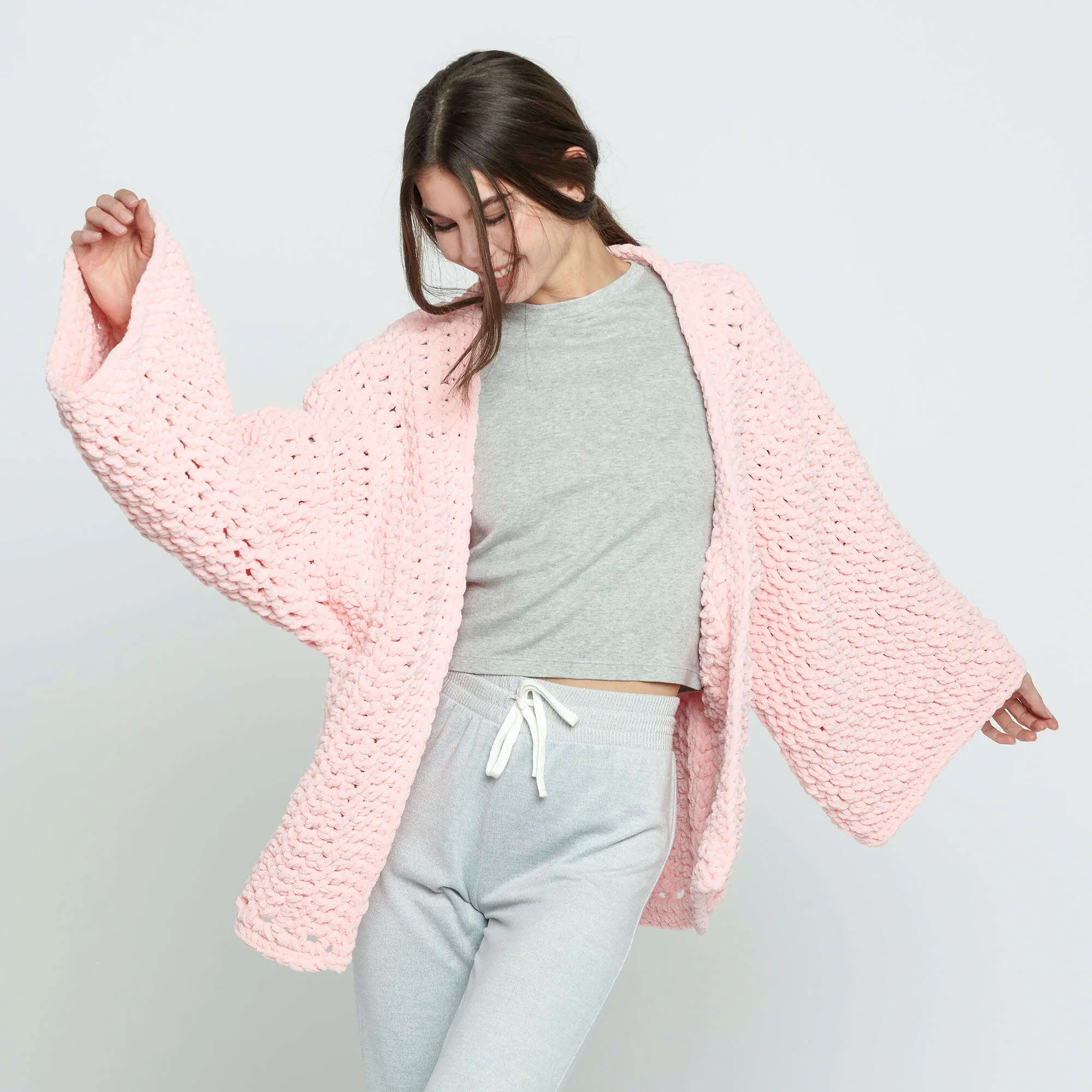 Bernat Cozy Oversized Crochet Cardigan