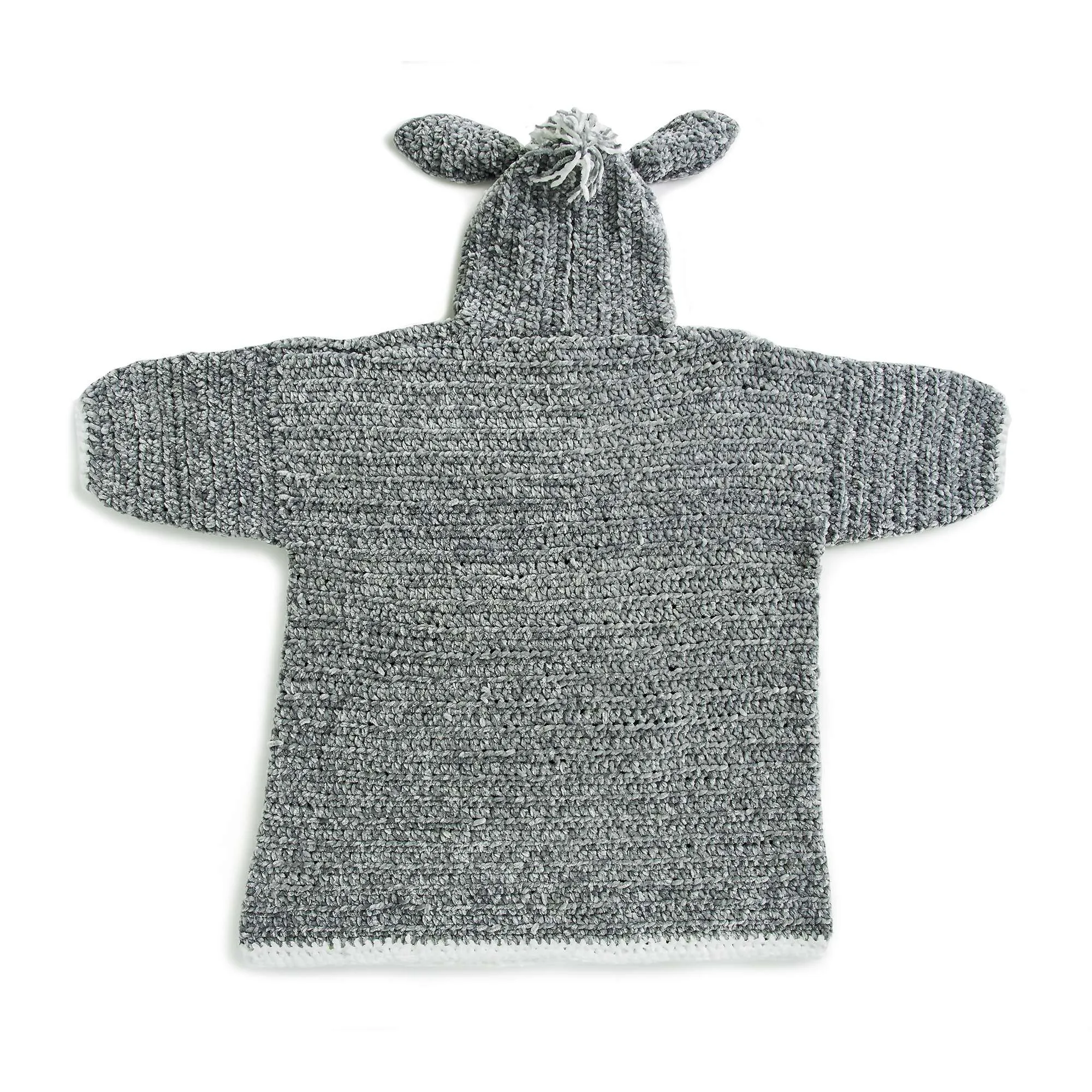 Bernat Funky Donkey Kids Crochet Blanket Hoodie