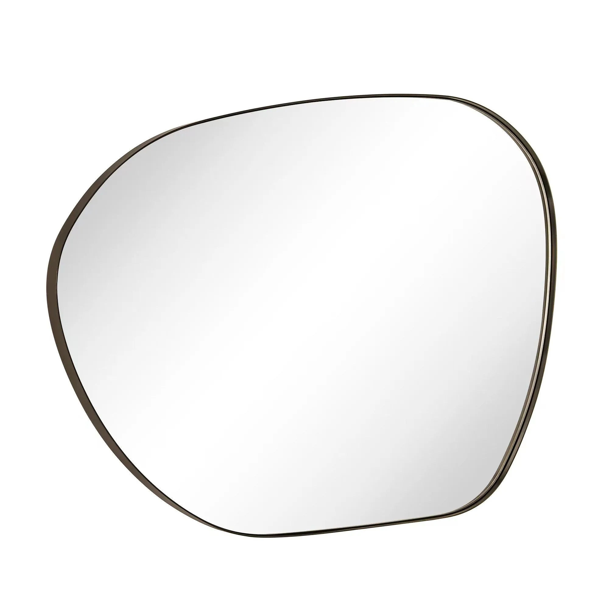 Bertlinde Novelty/Specialty Irregular Shaped Metal Framed Wall Mount Bathroom Vanity Mirror