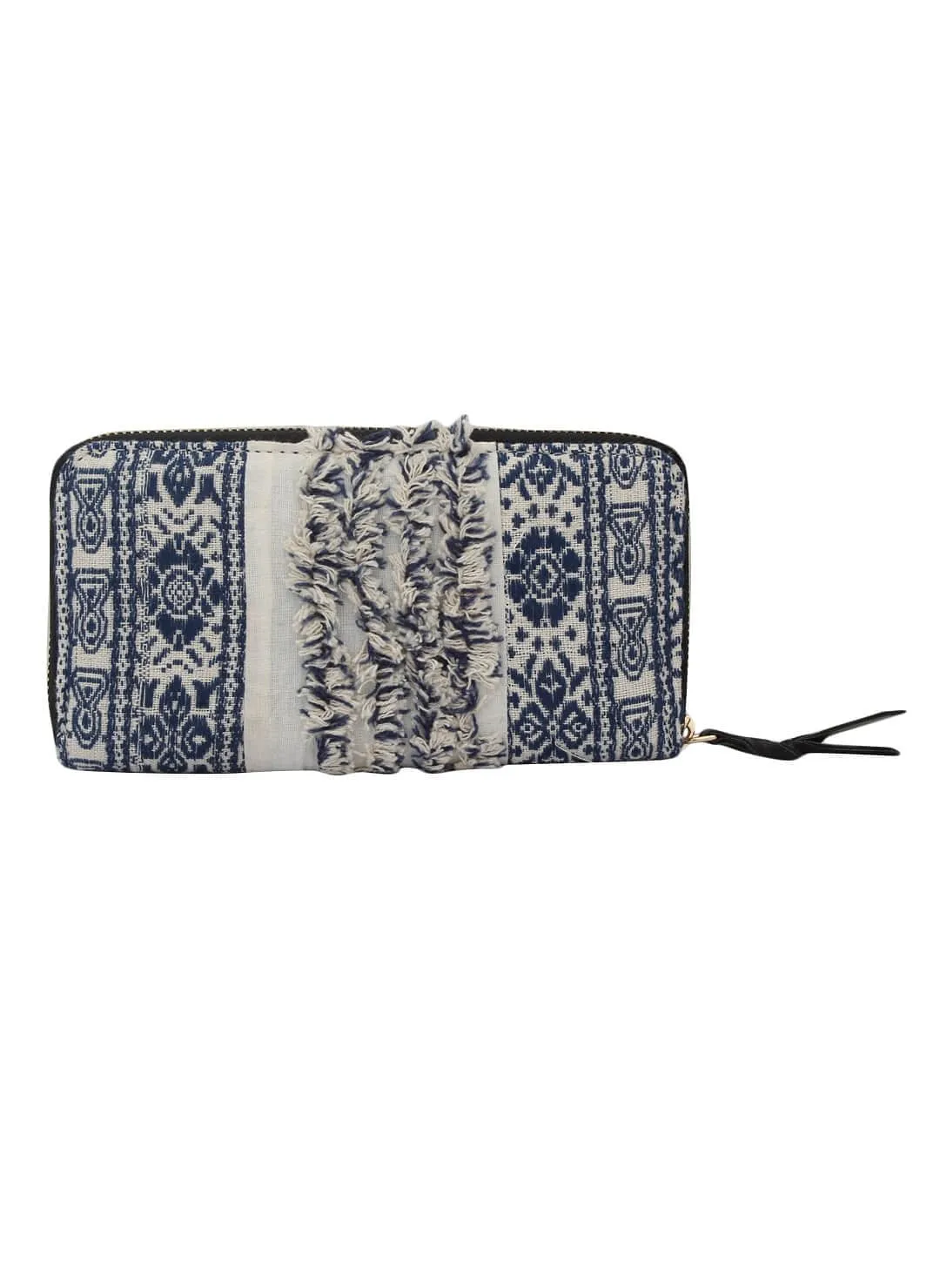 Blue Jacquard Wallet (7.5"x4.5"x0.5")