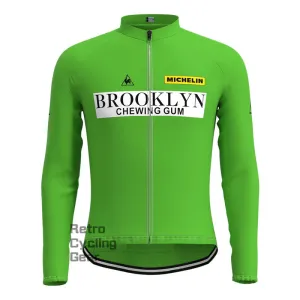 Brooklyn Green Retro Long Sleeves Jersey