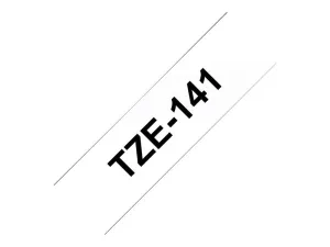 Brother Laminated Tape Tze-141 - Black On Clear