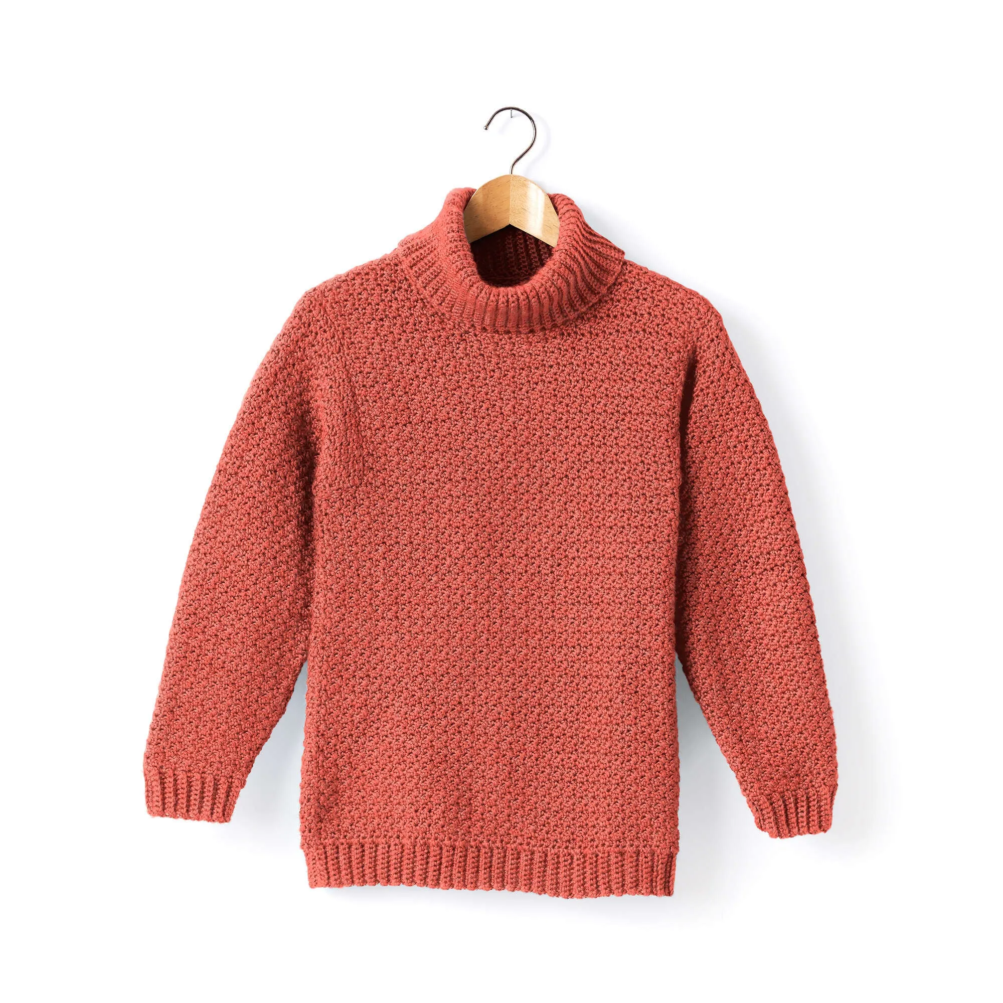 Caron Child's Crochet Turtle Neck Pullover