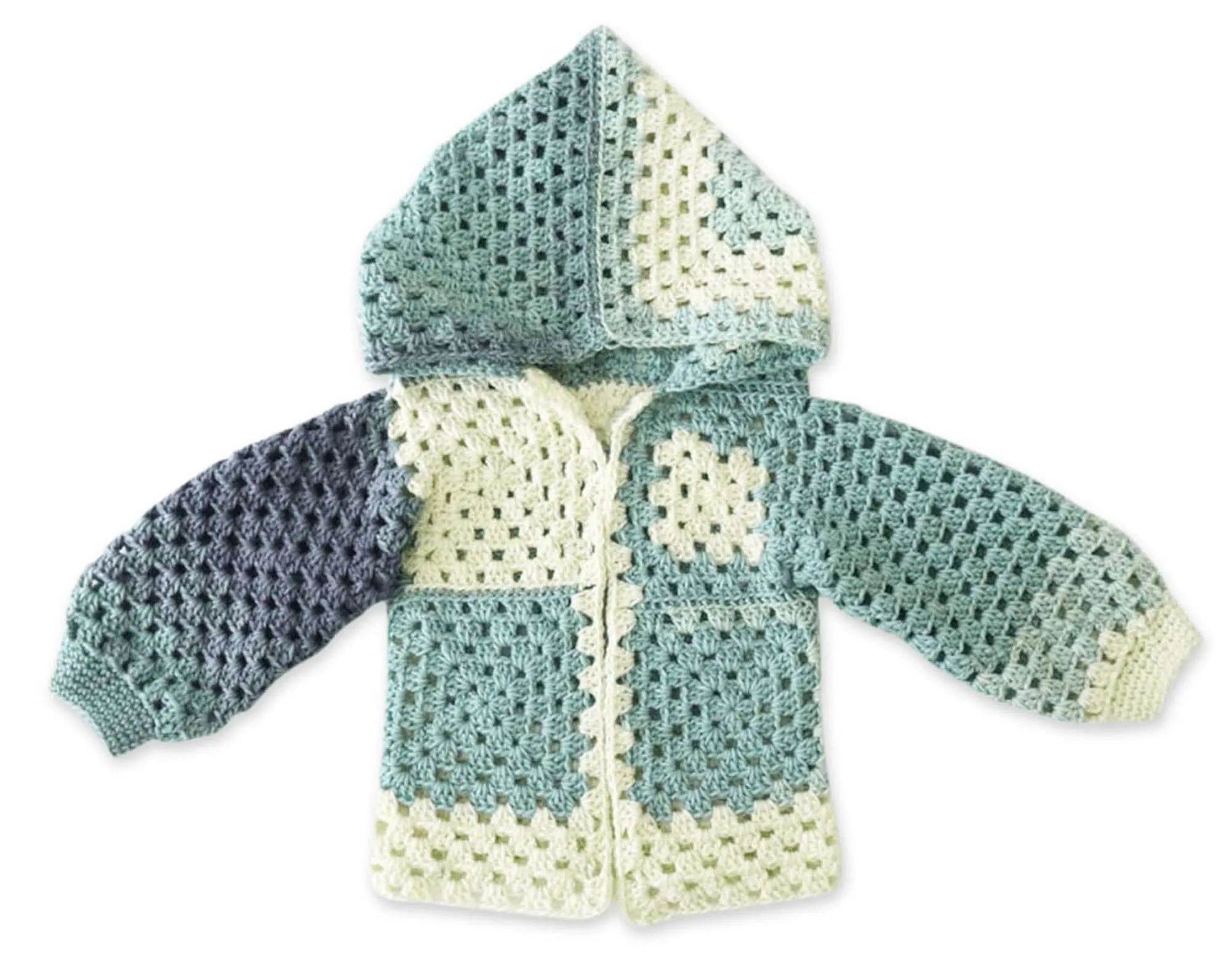 Caron Crochet Granny Jacket