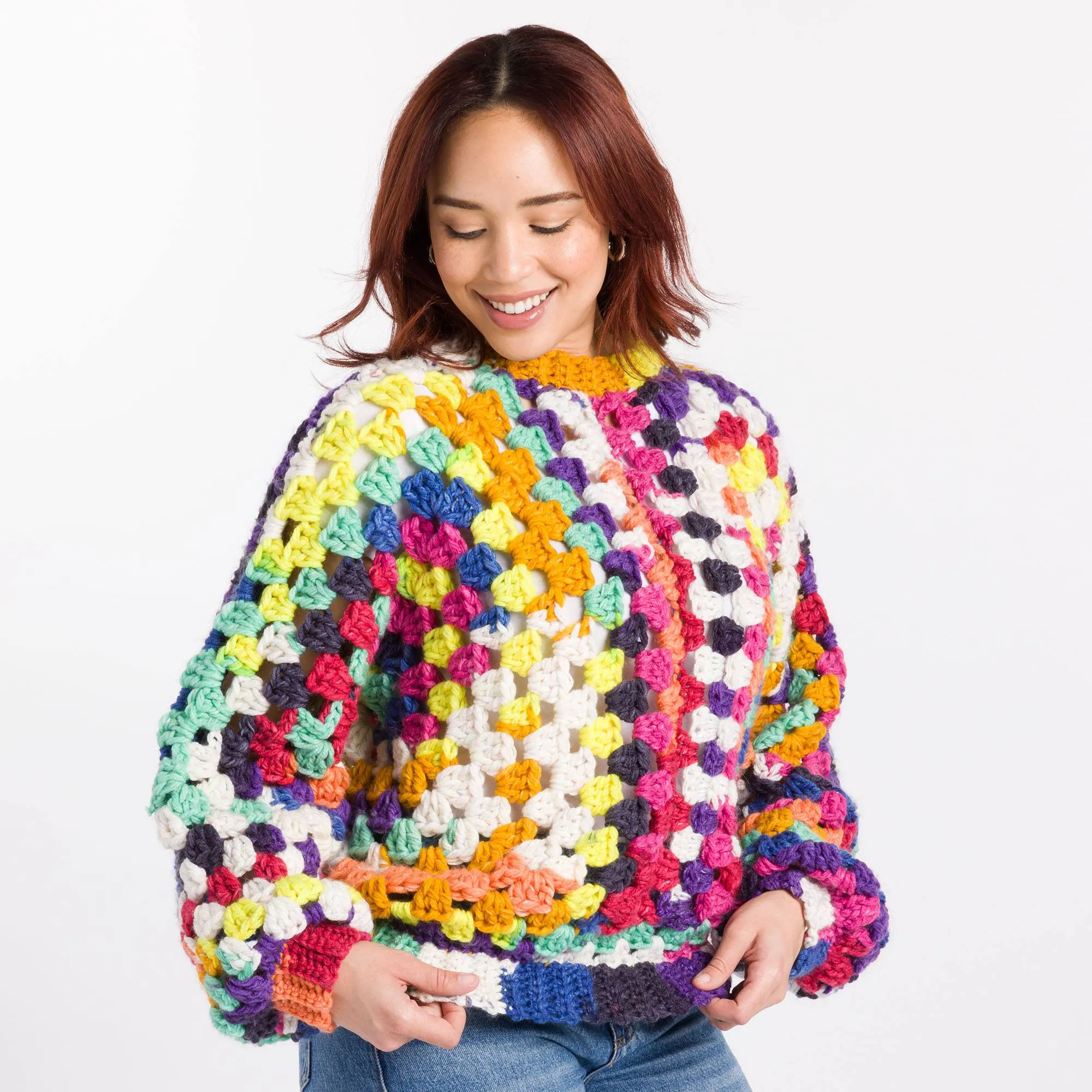 Caron Crochet Hexi Pullover