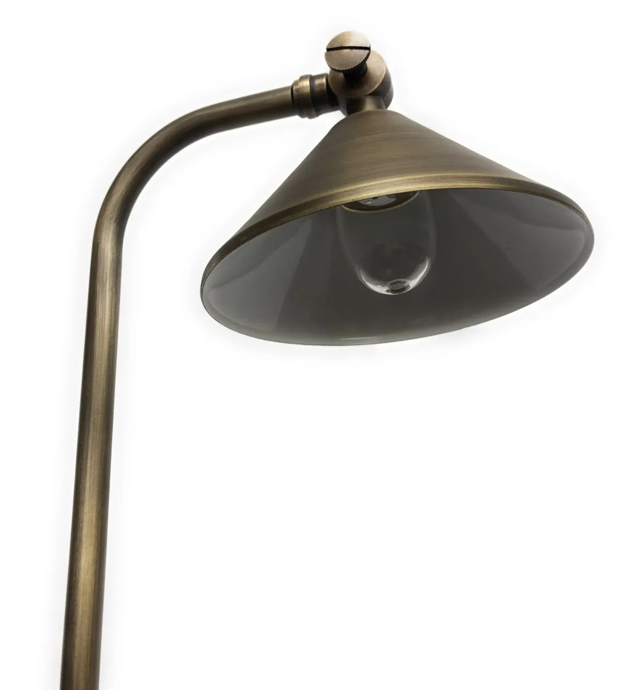 Casquette Solid Brass Directional Pathway Light Antique Bronze