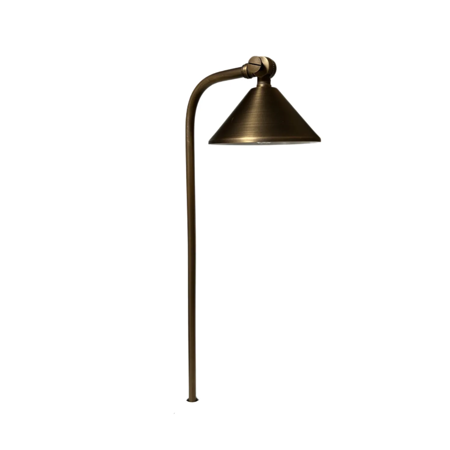 Casquette Solid Brass Directional Pathway Light Antique Bronze