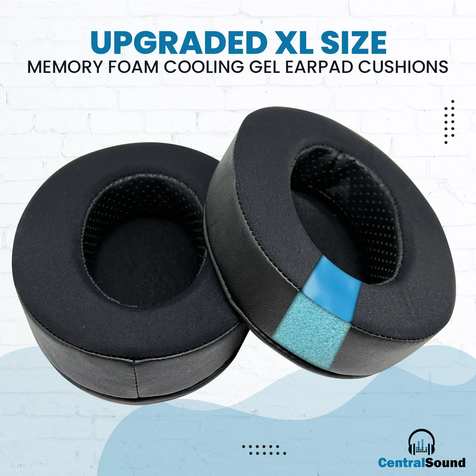 CentralSound Premium XL Upgraded Memory Foam Ear Pad Cushions for Kingston HyperX Gaming Headsets