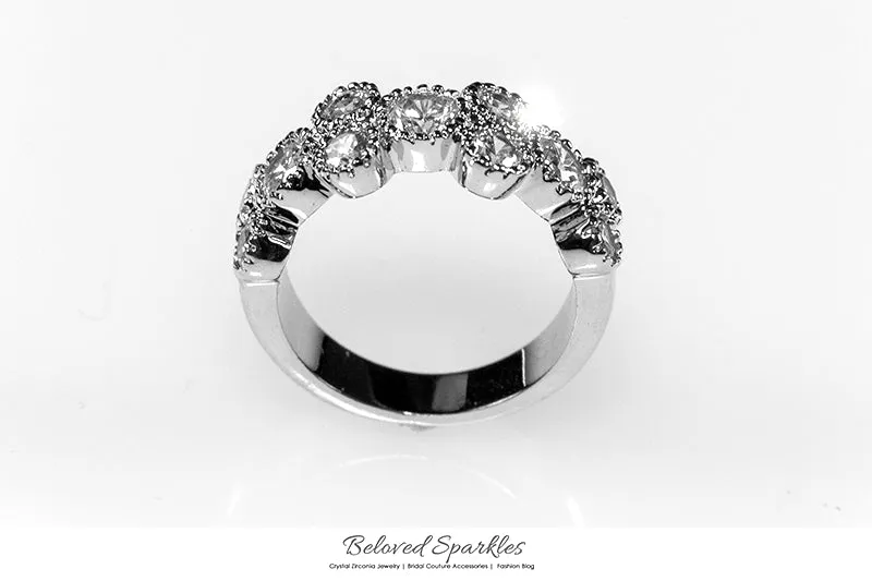 Coral Bubble Bezel Anniversary Ring | 2.5ct