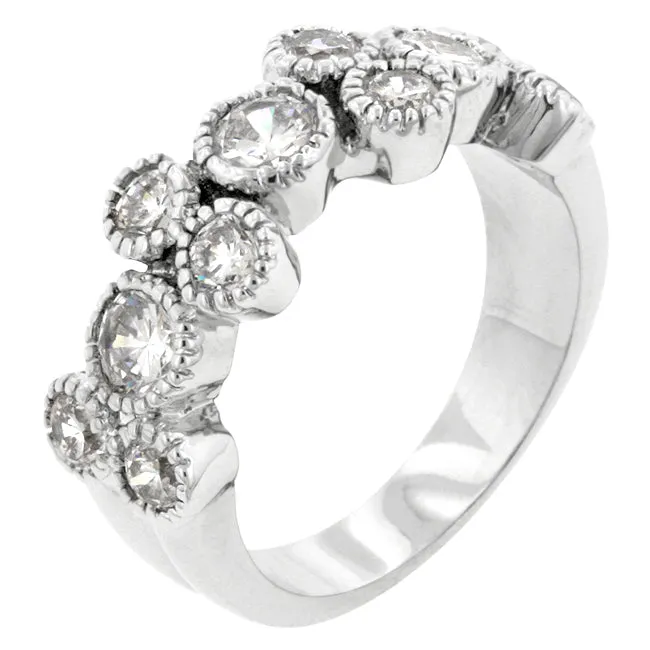 Coral Bubble Bezel Anniversary Ring | 2.5ct