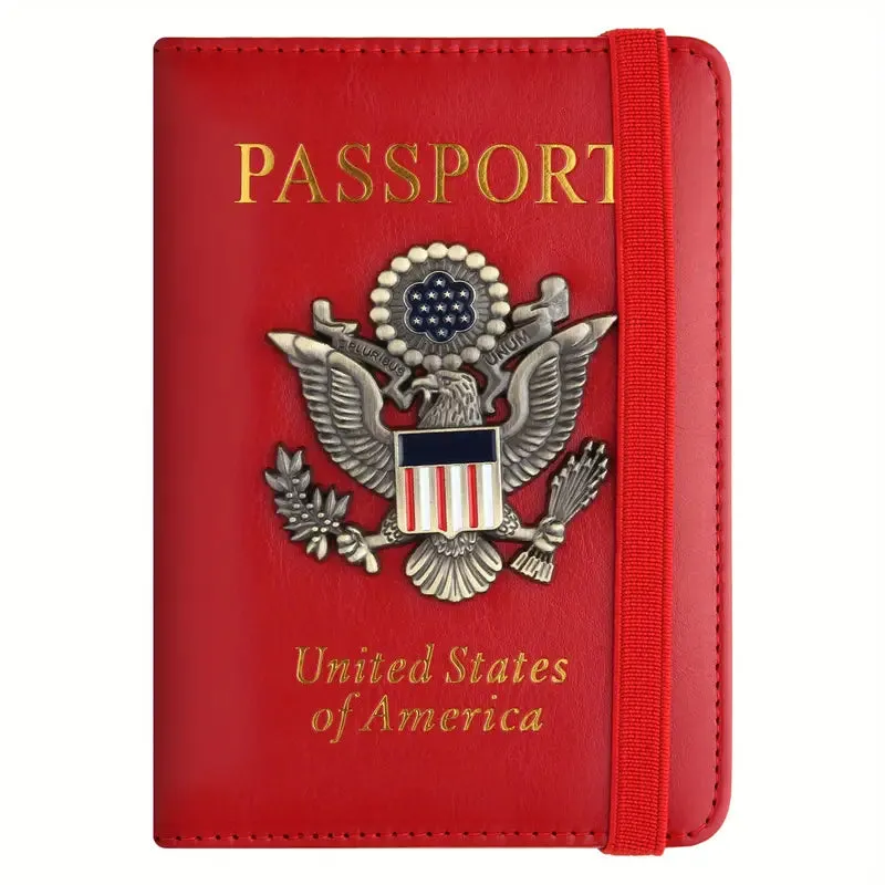 Creative Passport Holder Cover With 3D Metal Badge