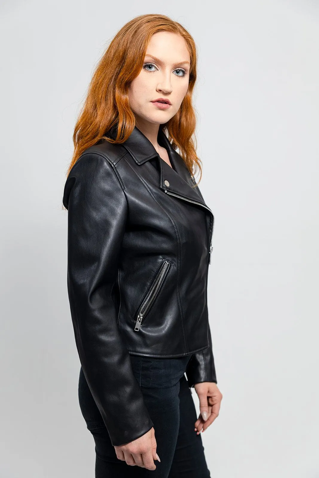 Demi Women's Vegan Faux Leather Jacket (POS)