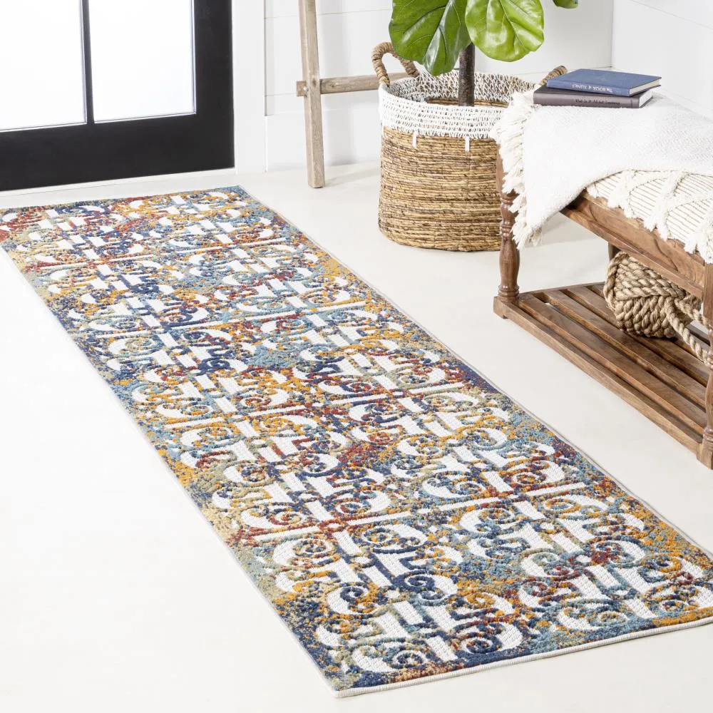 Detaraya Ornate Trellis Indoor/outdoor Area Rug