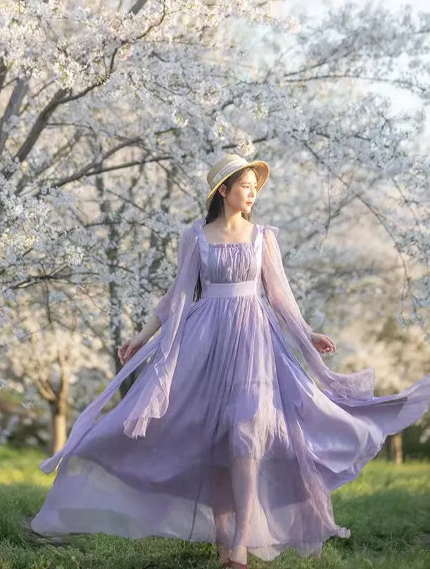 Dreamy Pastel Lavender Prairie Dress