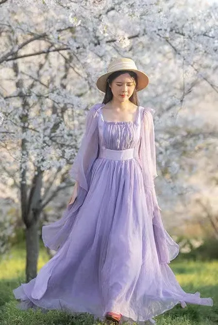 Dreamy Pastel Lavender Prairie Dress