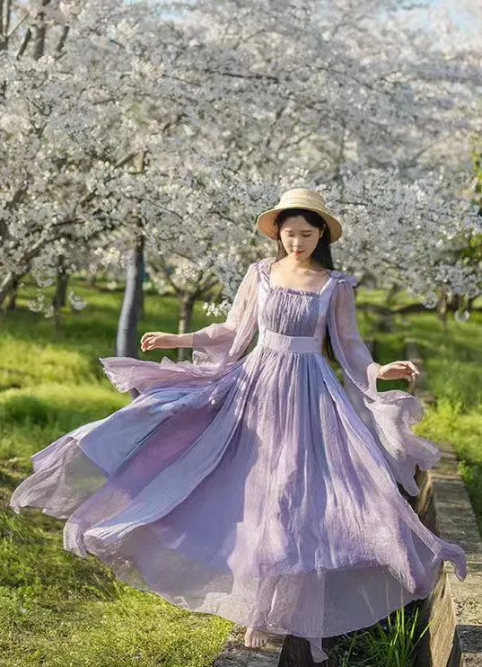 Dreamy Pastel Lavender Prairie Dress