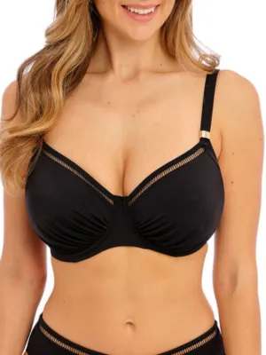 East Hampton Gathered Full Cup Bikini Top - Black