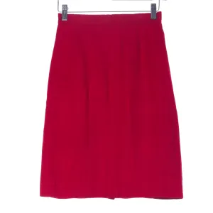 Edina Ronay 100% Red Silk Skirt UK Size 8