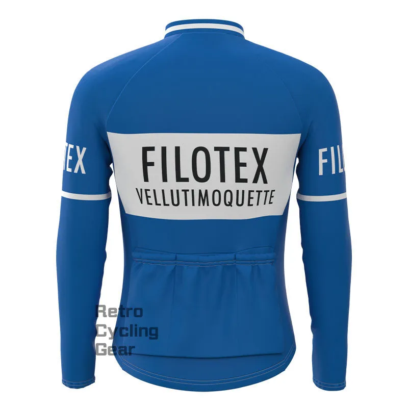 Filotex Blue Retro Long Sleeves Jersey