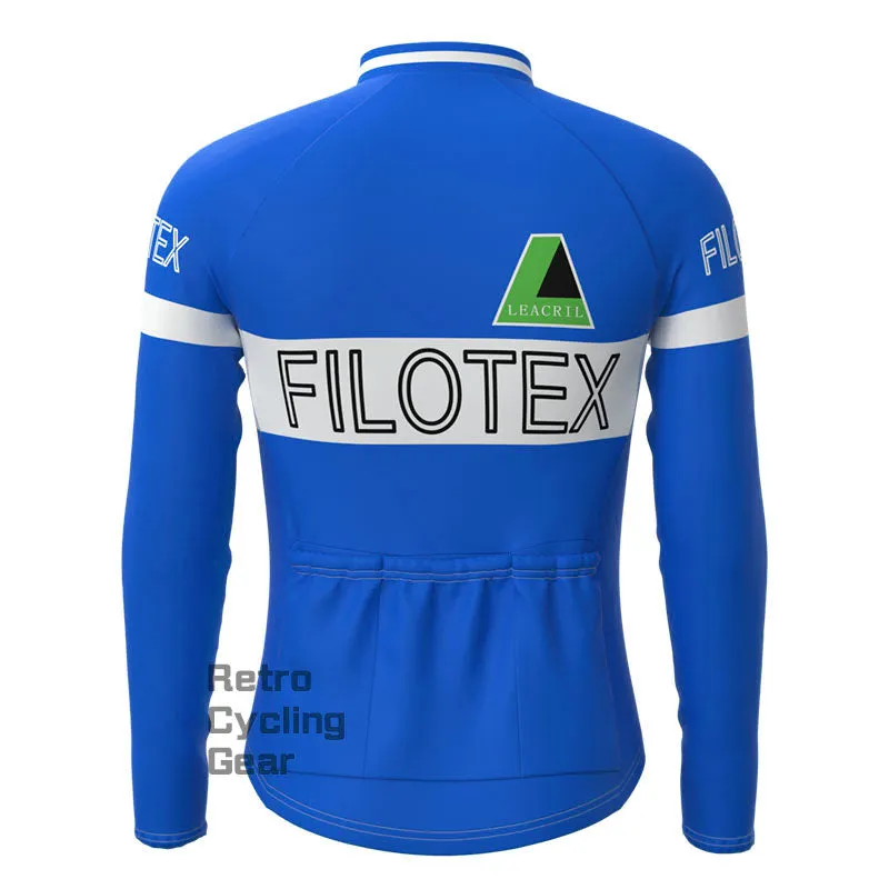 Filotex Bright Blue Retro Long Sleeves Jersey