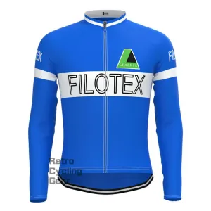 Filotex Bright Blue Retro Long Sleeves Jersey