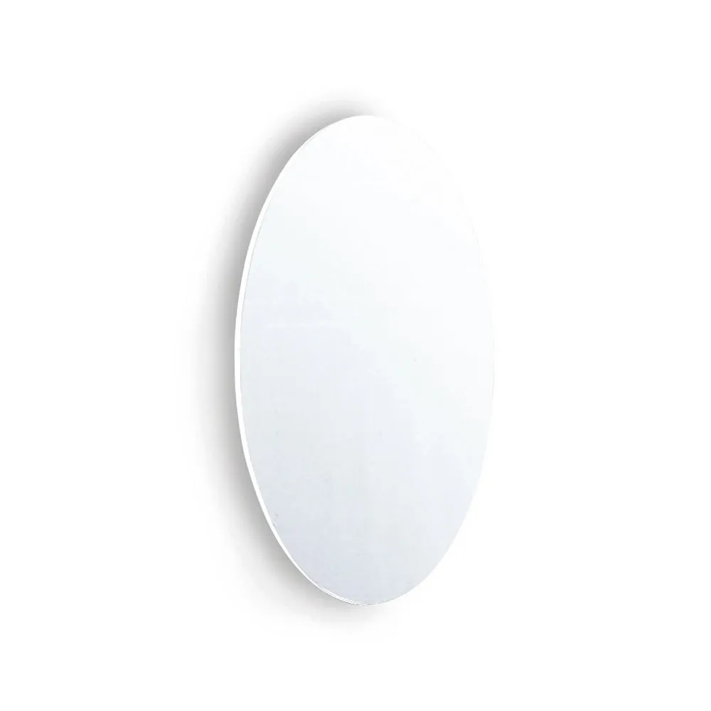 Frameless Beveled Wall Mounted Bathroom Mirror, HD Makeup Mirror, 25" Round Mirror