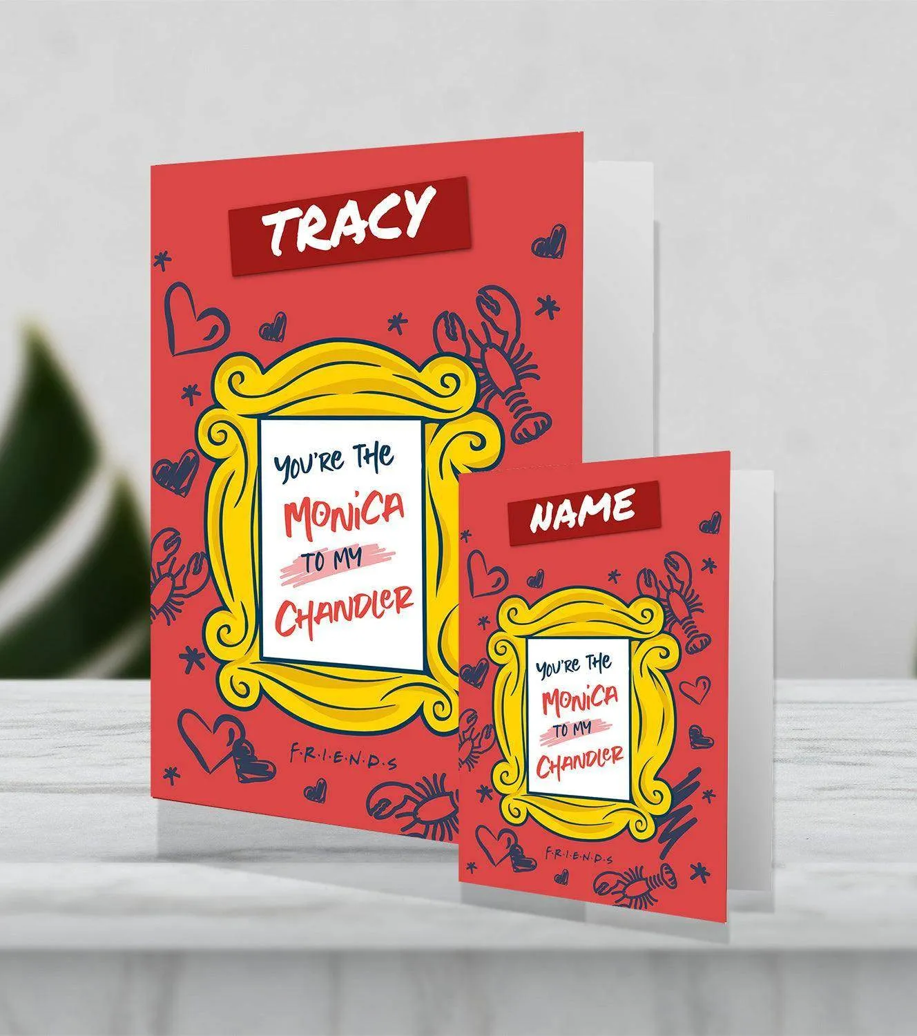 Friends Giant Personalised 'Monica & Chandler' Valentine's Day Card