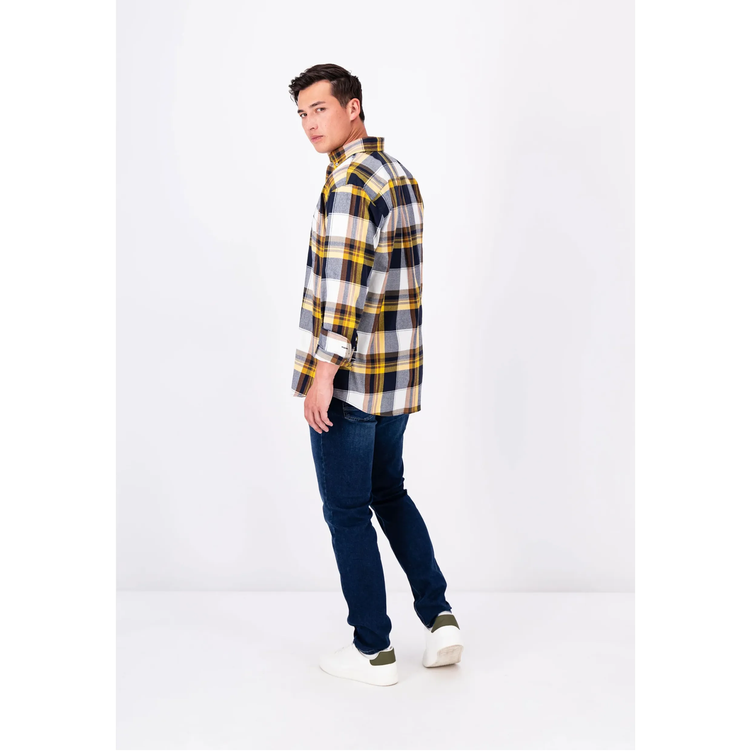 Fynch-Hatton SUPER SOFT COTTON SHIRT WITH CHECK PATTERN 13096070 Navy