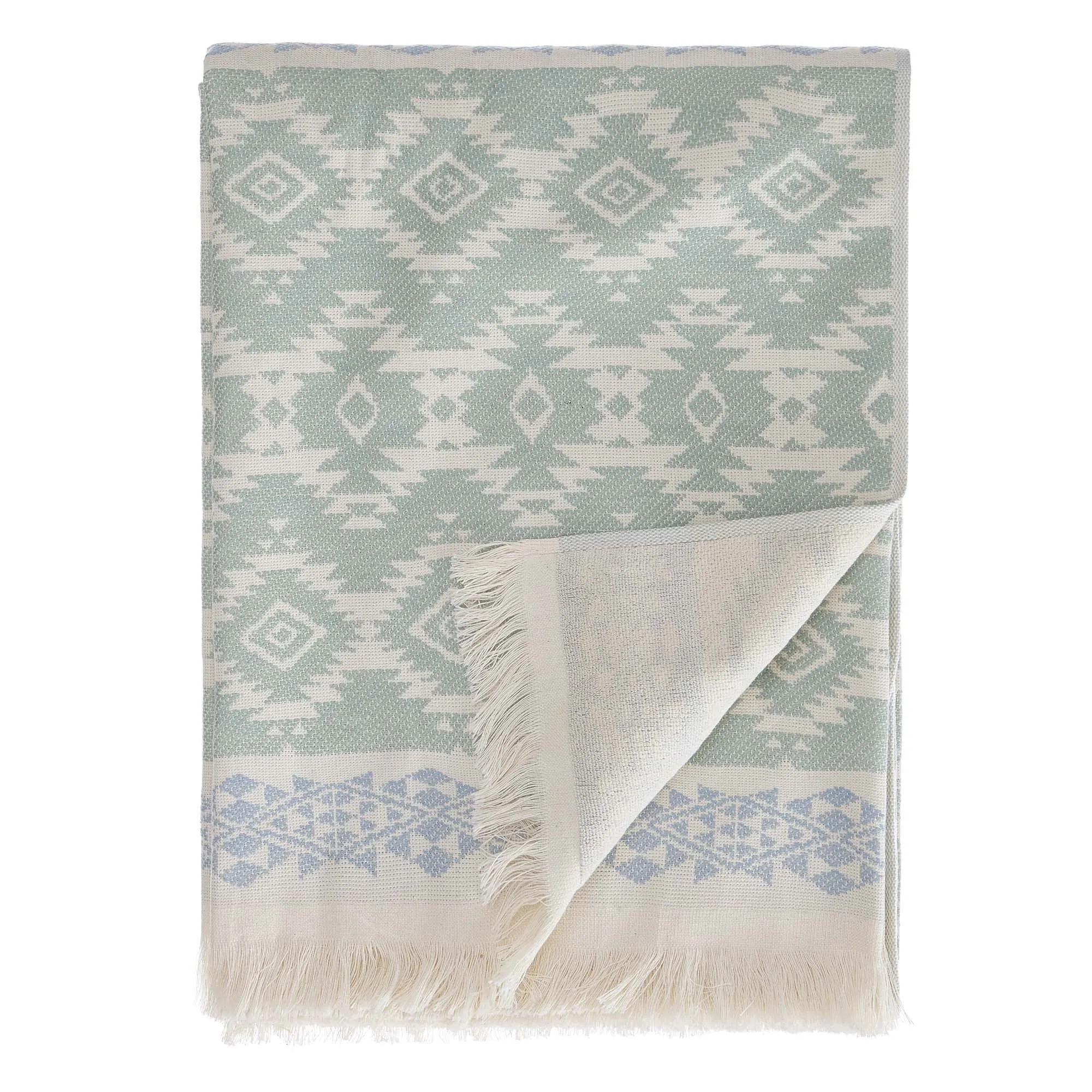 Gilao Beach Towel [Natural white/Light grey green/Light grey blue]