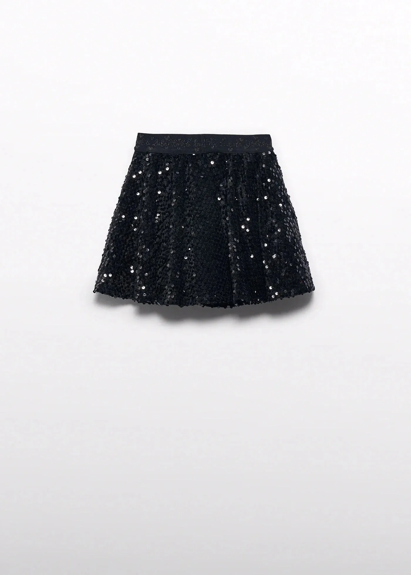 Girls velvet sequin skirt