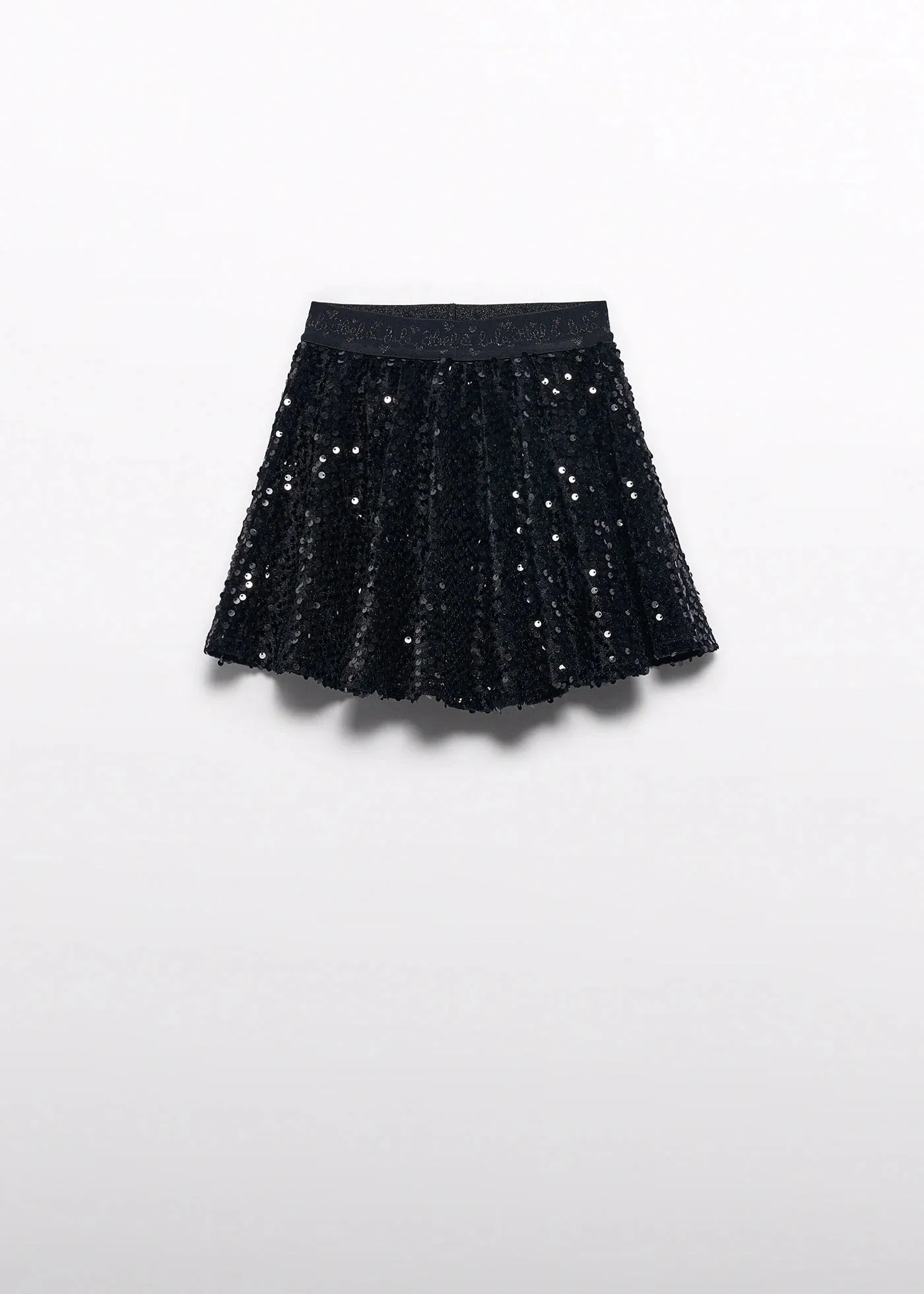 Girls velvet sequin skirt