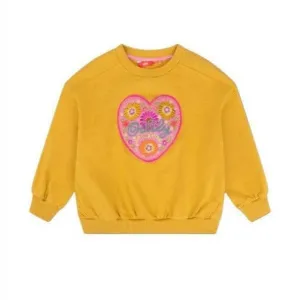 Girls Yellow Hooray Oilily Heart Sweater