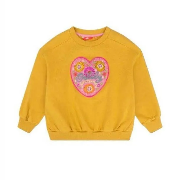 Girls Yellow Hooray Oilily Heart Sweater