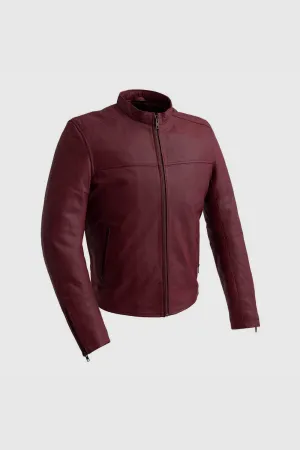 Grayson Mens Leather Jacket Oxblood (POS)