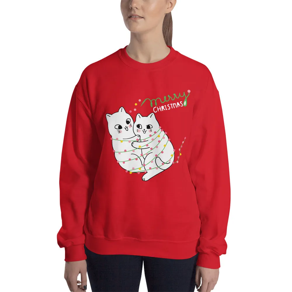 Grumpy Christmas Cat Women's Sweatshirt