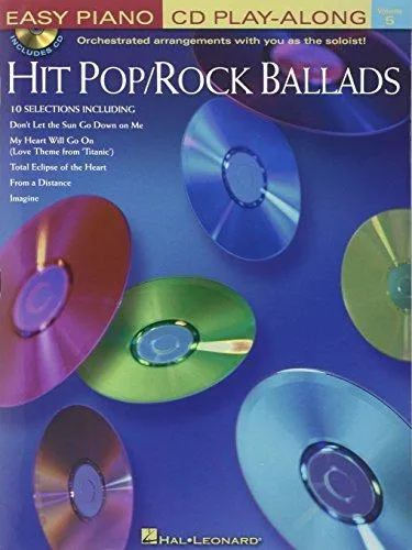 Hal Leonard's Easy Piano CD Play-Along, Vol. 5: Hit Pop/Rock Ballads (w/CD) - Easy Piano