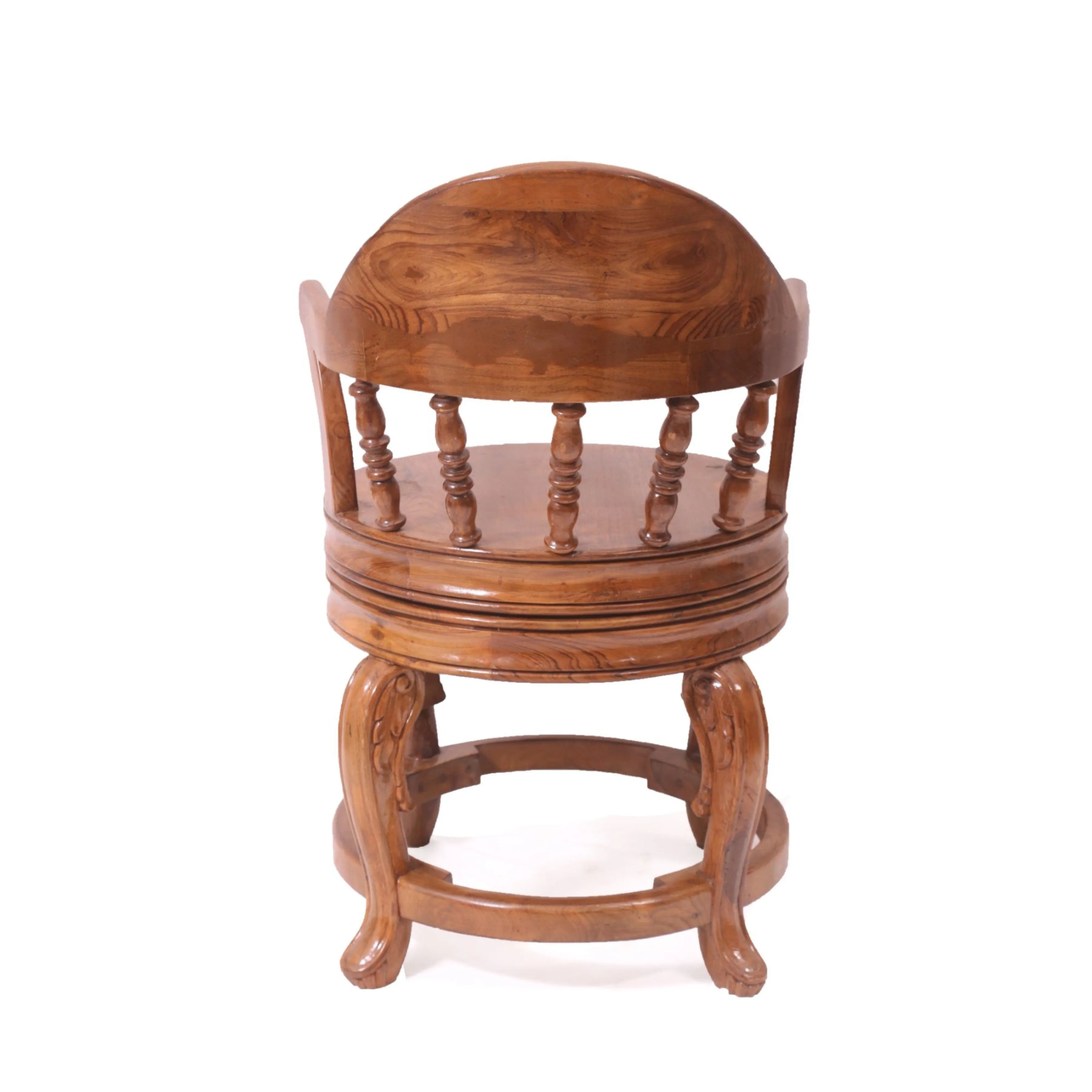 Heritage Natural Finihed Rounded Carved Wooden Chair