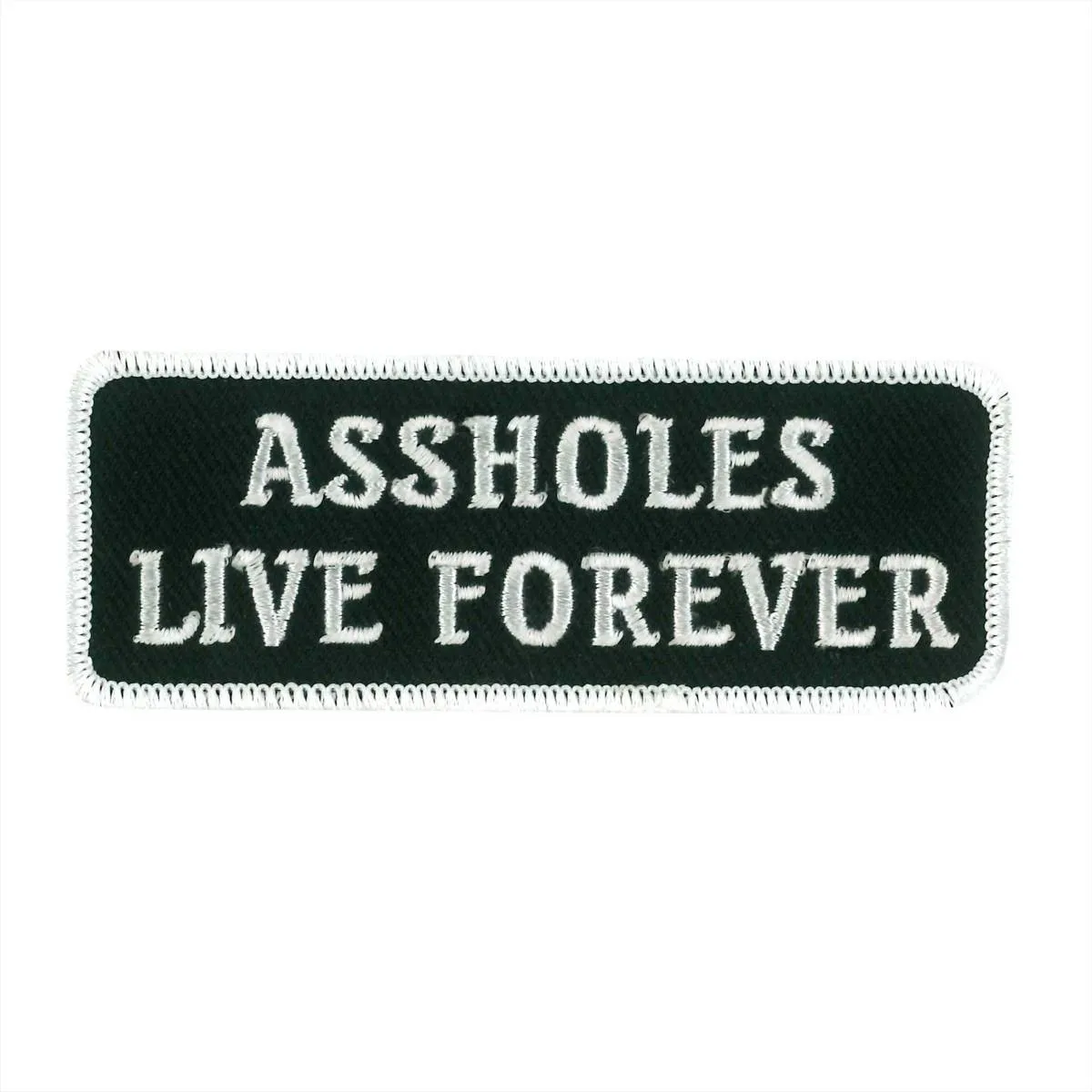 Hot Leathers PPW1083 Assholes Live Forever 4" x 2" Patch