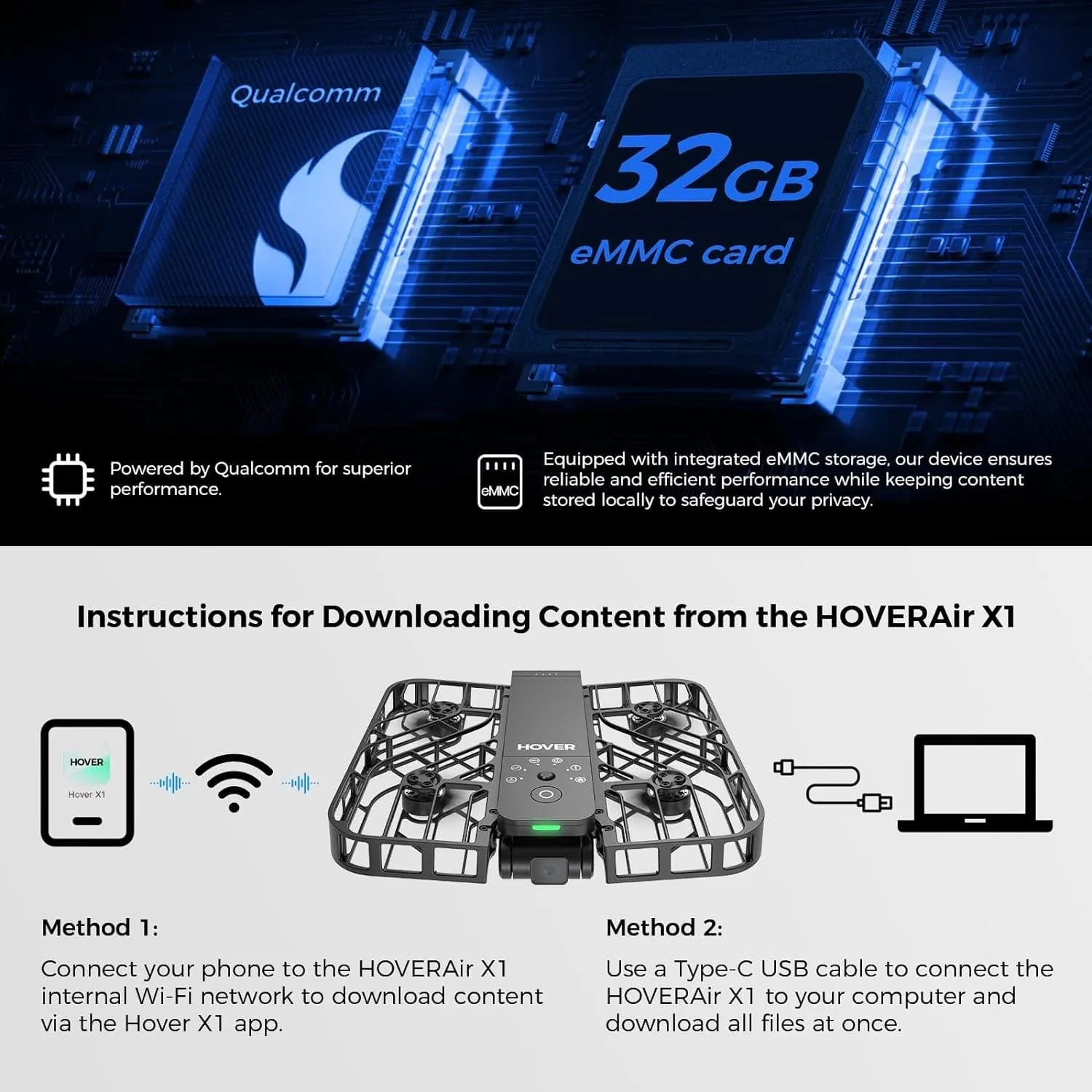 HOVERAir X1 Pocket-Sized Self-Flying Camera Drone