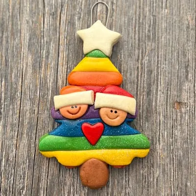 LGBTQ Rainbow Tree Christmas Ornament