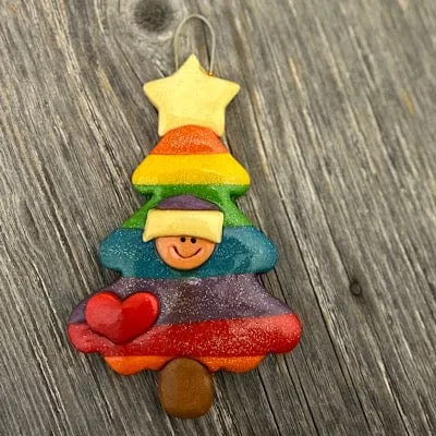 LGBTQ Rainbow Tree Christmas Ornament